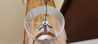 Lámpara techo moderna - plata/blanca