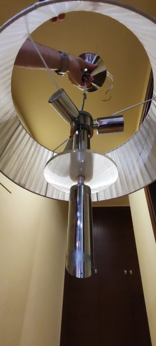 Lámpara techo moderna - plata/blanca