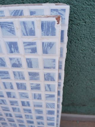 Azulejos mosaico 13uds blanco-azul