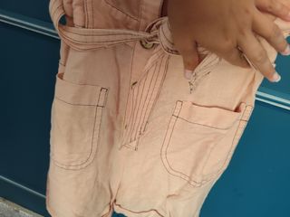 Mono corto Zara rosa lino 