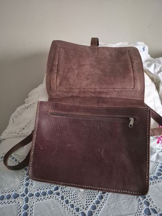 Bolso bandolera cuero vintage