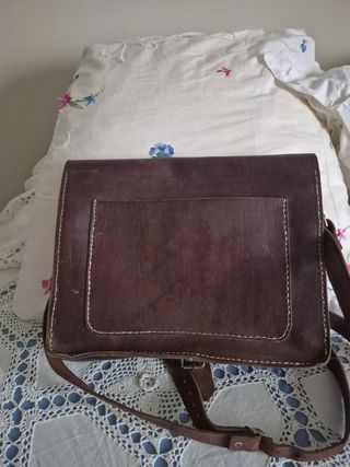 Bolso bandolera cuero vintage