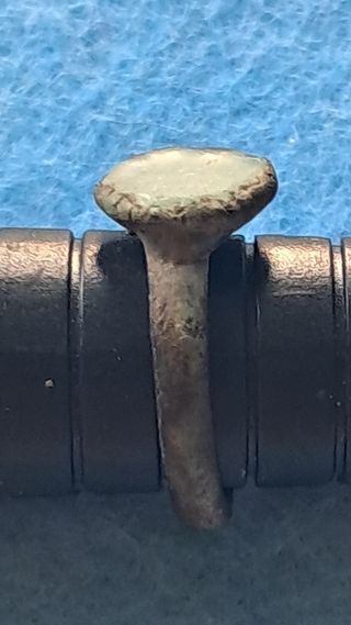 Anillo antiguo piedra cristal pasta vitrea