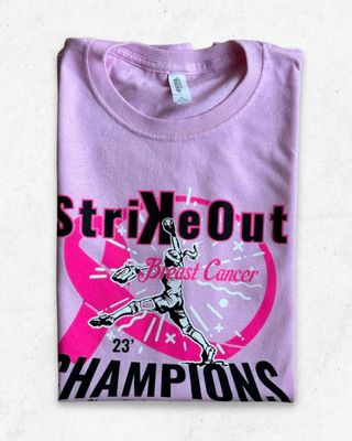 Camiseta Strike Out Cancer Rosa Talla M