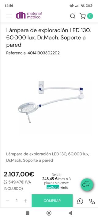 Lámpara Quirófano LED Dr.Mach 130