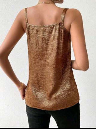 Blusa dorada tirantes - elegante