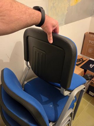 4 sillas de oficina azul