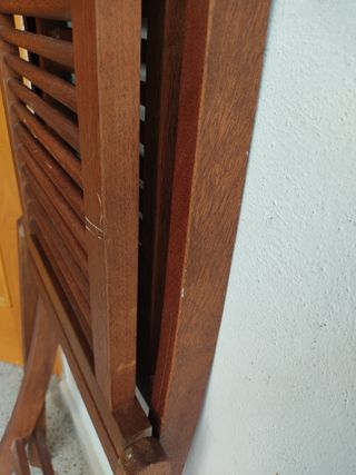 Silla plegable madera maciza
