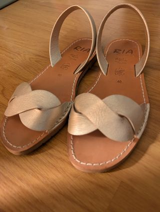 Sandalias Ria Menorquinas Plateadas 40