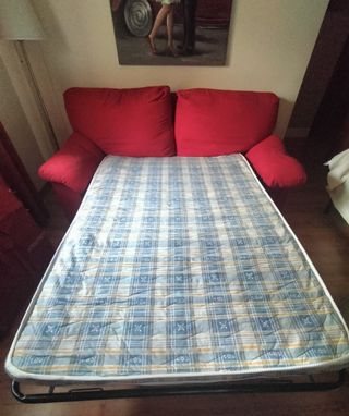 Sofá cama regalo Funda sofá, cojines y cortinas
 