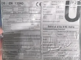 Estufa leña SVENDSEN 1 - 8kW