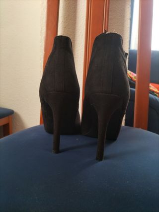 Botines negros tacón mujer