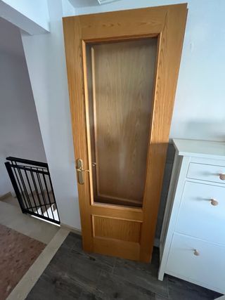 Puerta madera cristal - 1 ud.