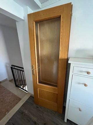 Puerta madera cristal - 1 ud.