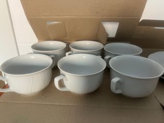 6 tazas y platos desayuno | Porcelana
