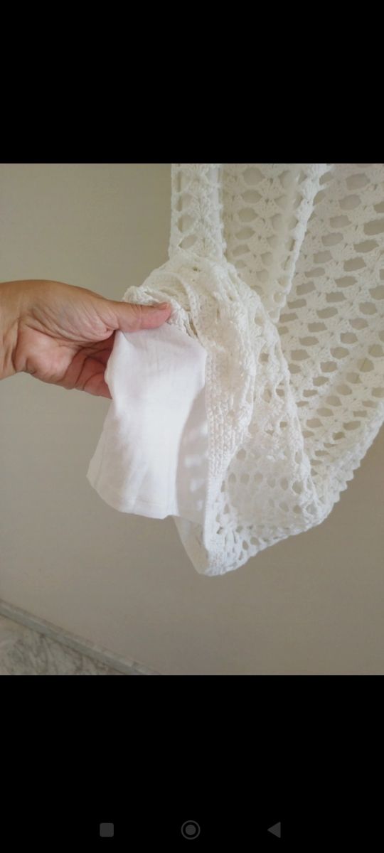 Vestido blanco crochet