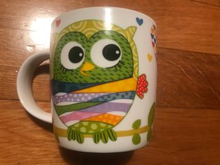 Taza búho multicolor