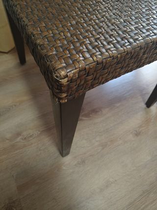 4 Sillas Comedor mimbre marrón