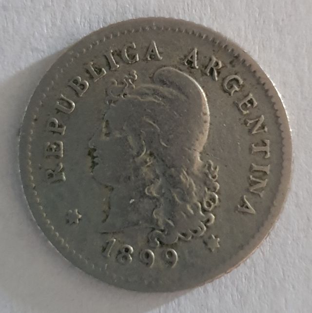 Moneda Argentina 10 Centavos 1899