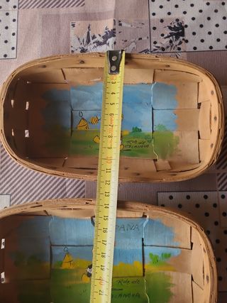 2 Paneras pintadas a mano