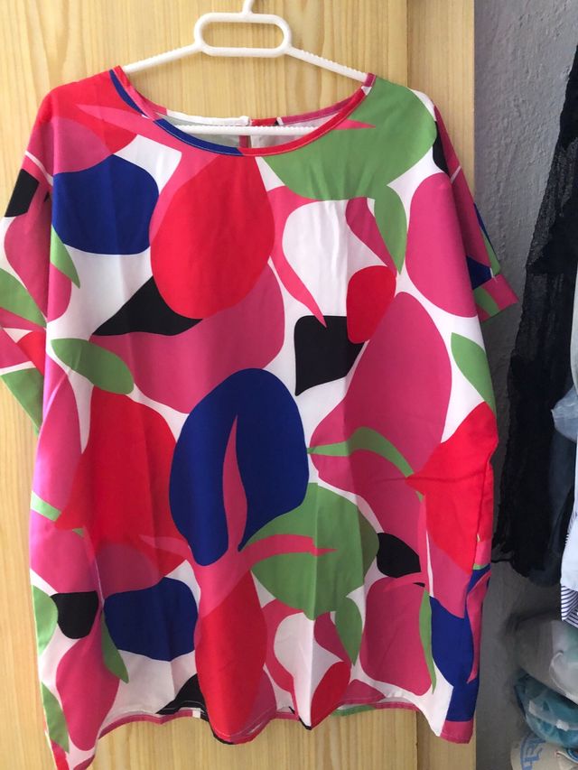 Blusa estampada multicolor