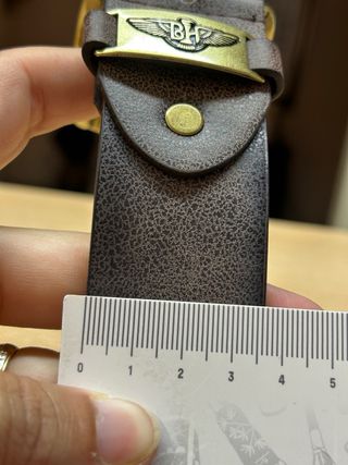 Cinturón piel sintética marrón - 105cm