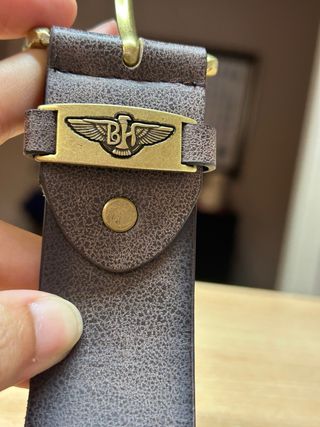 Cinturón piel sintética marrón - 105cm