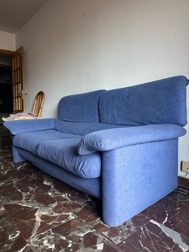 Sofá azul 3 plazas - Tela