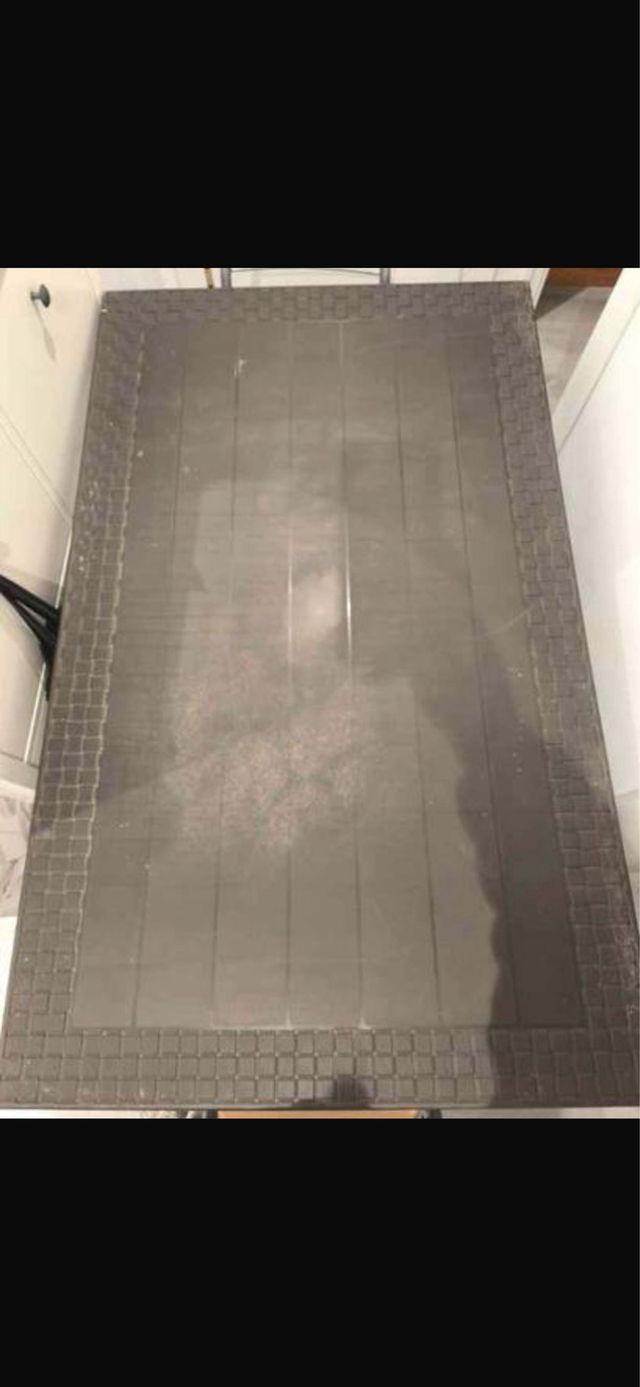 Mesa terraza 4 sillas marrón