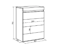 Cajonera blanco y negro