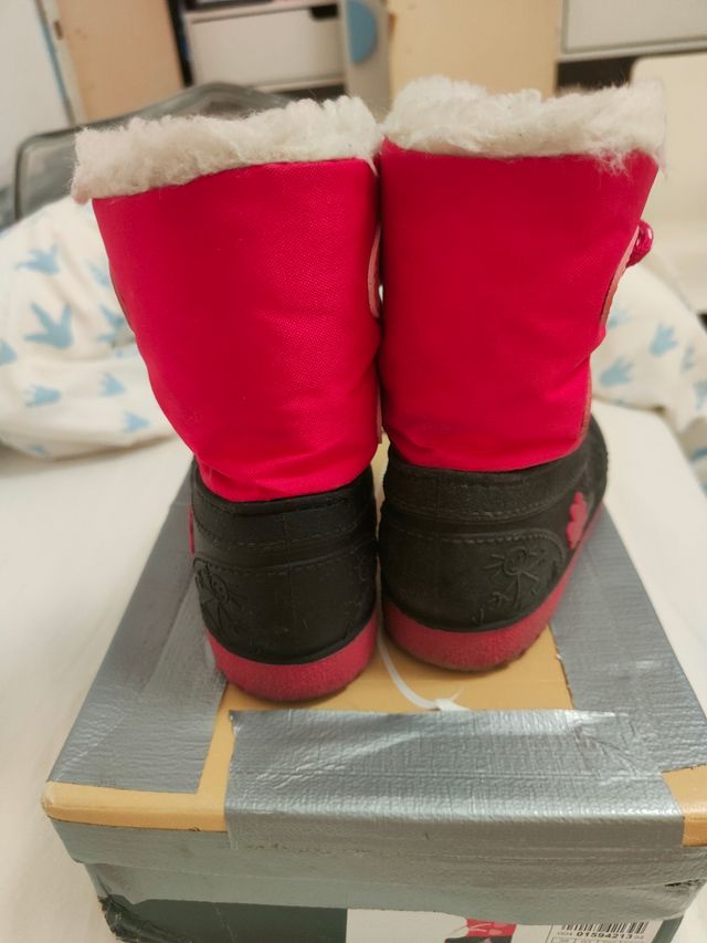 Botas nieve niña rojas