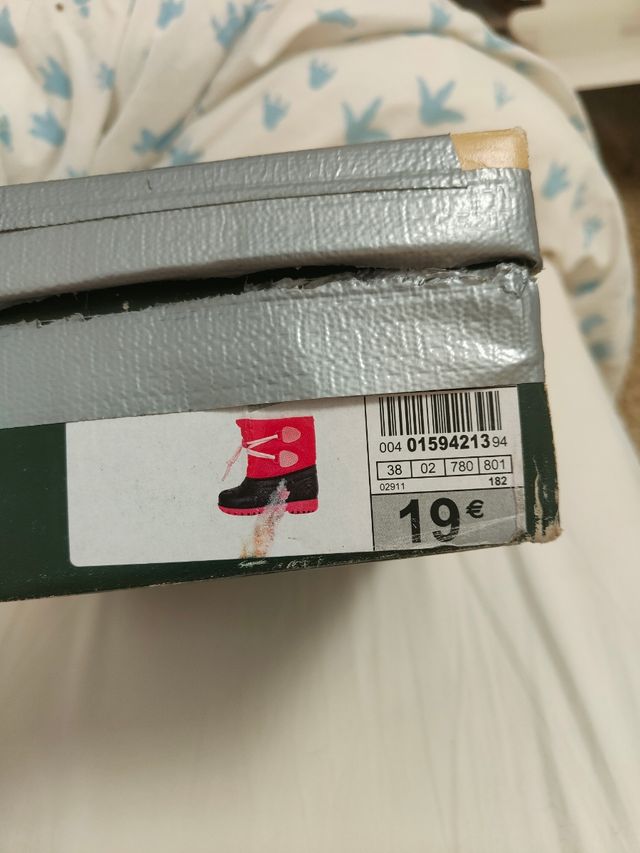 Botas nieve niña rojas