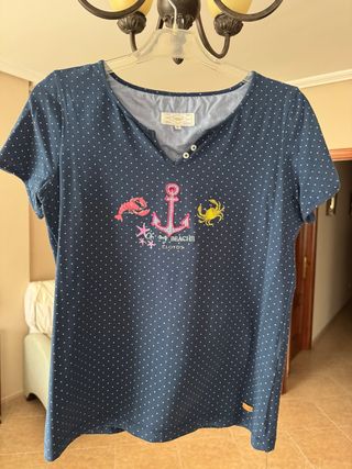 Camiseta Lloyd's - Azul - lunares