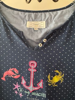 Camiseta Lloyd's - Azul - lunares