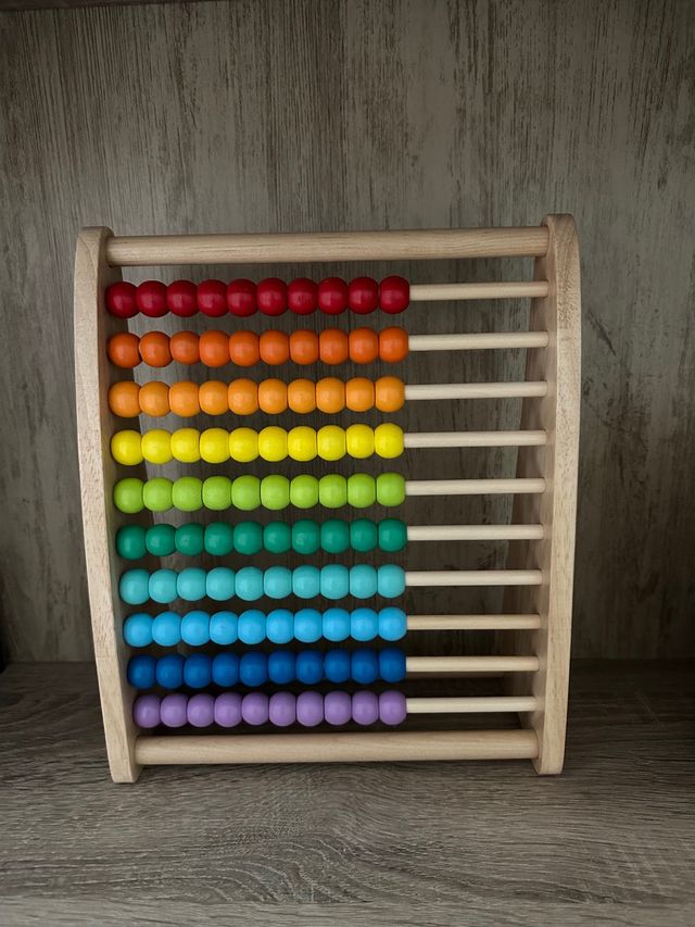 Abaco madera arcoiris infantil