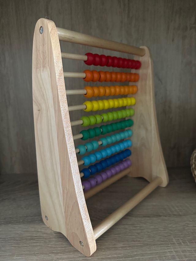 Abaco madera arcoiris infantil