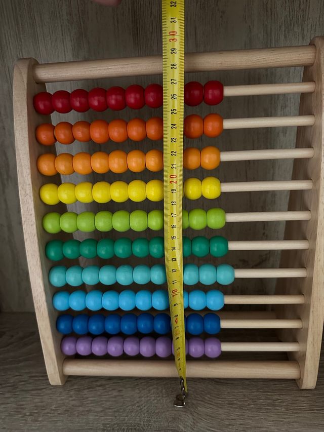 Abaco madera arcoiris infantil