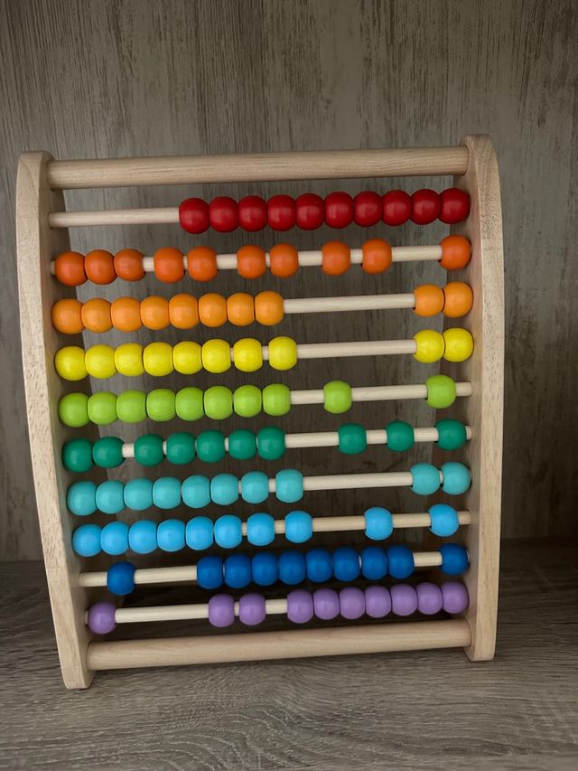 Abaco madera arcoiris infantil