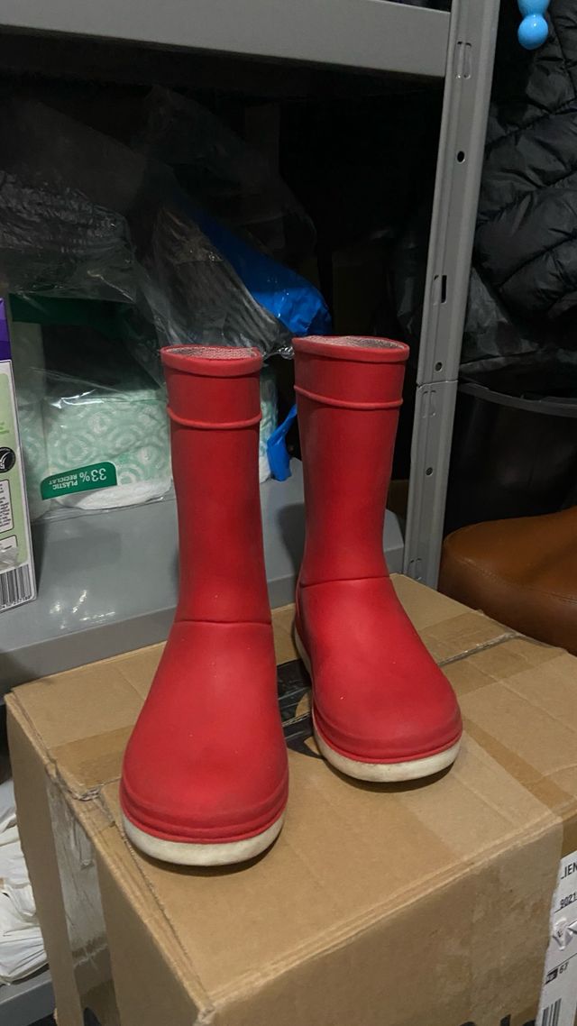 Botas de agua rojas infantiles Decathlon