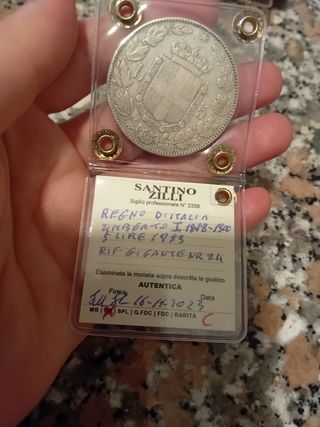 5 Lire 1893 Umberto I - Argento