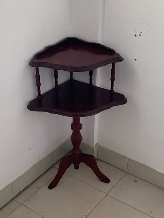 Mesa rinconera madera - marrón
