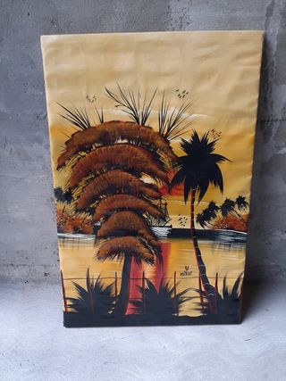 Quadro olio su tela - Tramonto tropicale