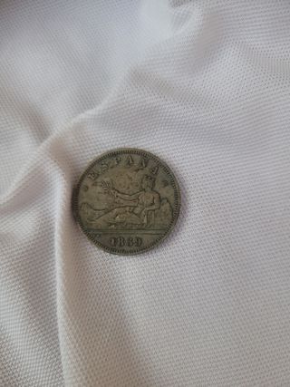 Moneda 2 pesetas España 1869