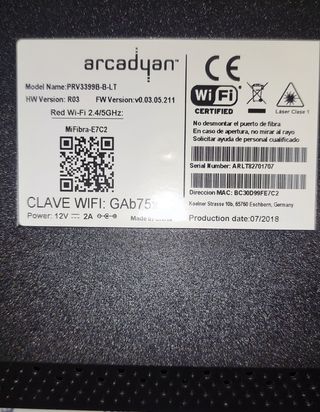 Router wifi Livebox Fibra