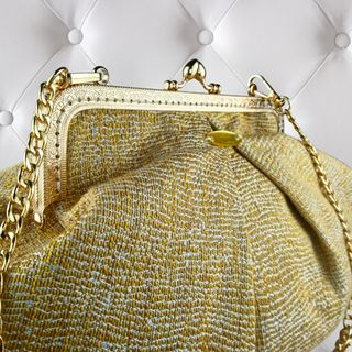 Bolso Sofia Dorado Elegante Retro Cierre Kiss-Lock