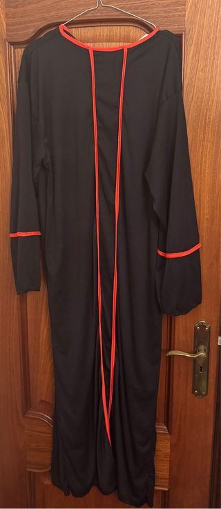 Traje Papa Medieval Negro-Rojo