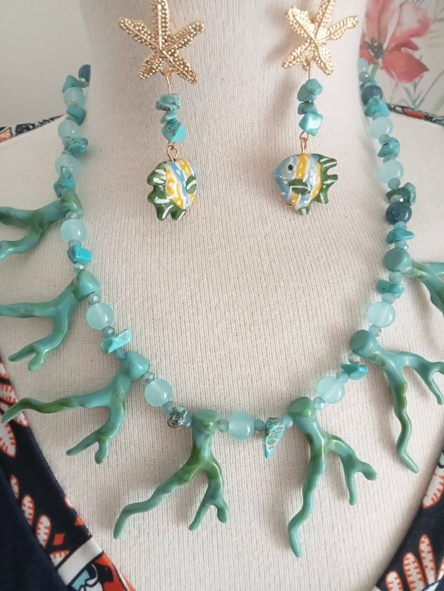 Collar y pendientes turquesa | Joyas boho