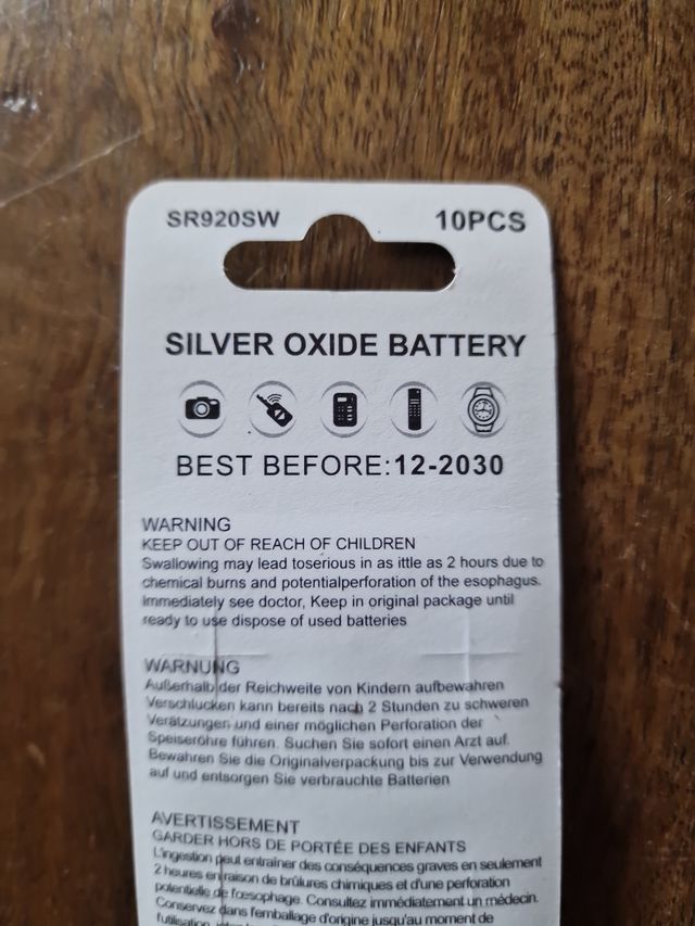 10 Pilas Botón SR920SW - avmzvo