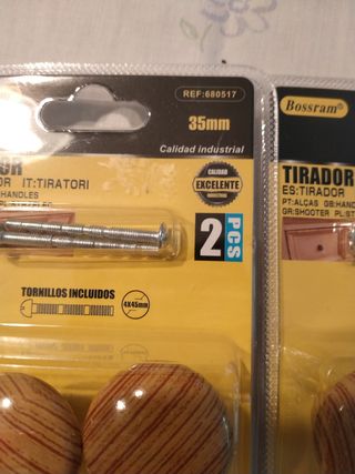 Tiradores cajones/puertas 35mm (4 uds)