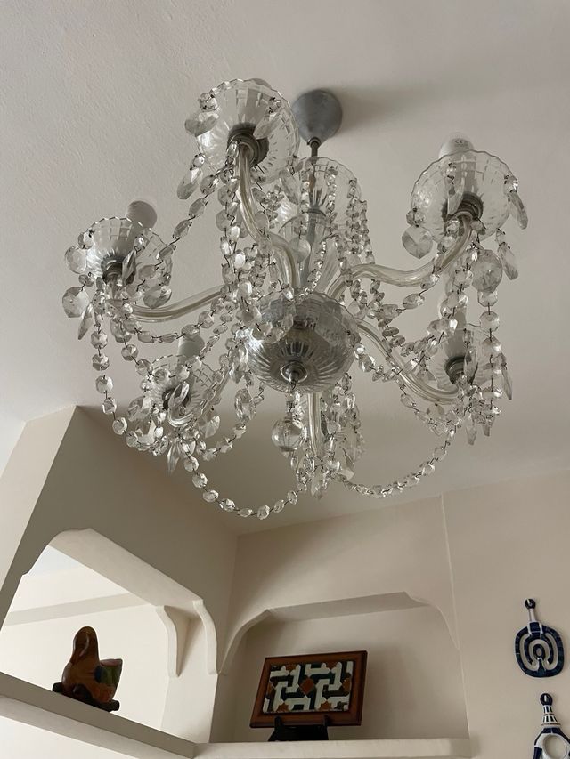 Lámpara Cristal Bohemia 6 luces